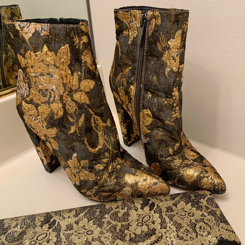 Jessica Simpson Metallic Ankle Boots